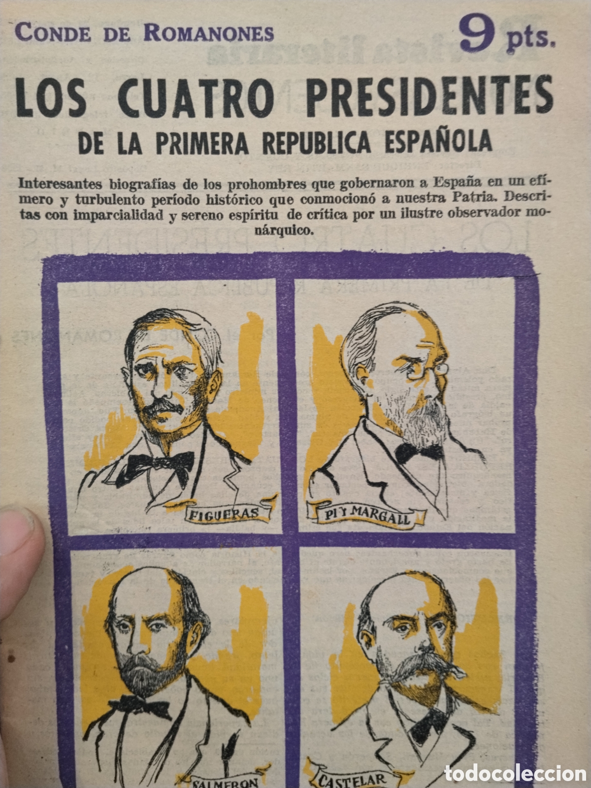 Libros de segunda mano: Conde de Romanones. Los cuatro presidentes de la primera republica
