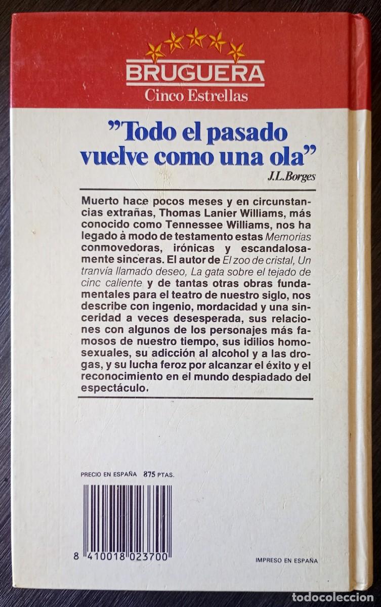 Libros de segunda mano: Tennessee Williams . Memorias - Foto 2
