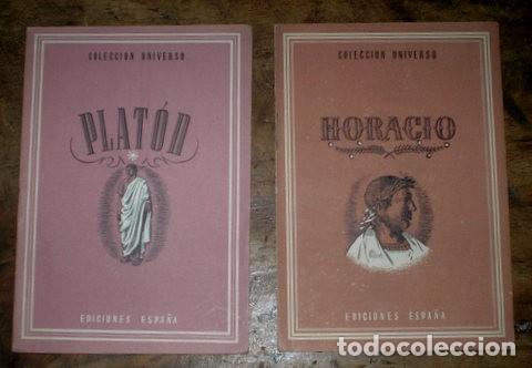 Libros de segunda mano: Los inmortales: Plat&oacute;n y Horacio &ndash; Colecci&oacute;n Universo &ndash; Ediciones Espa&ntilde;a.