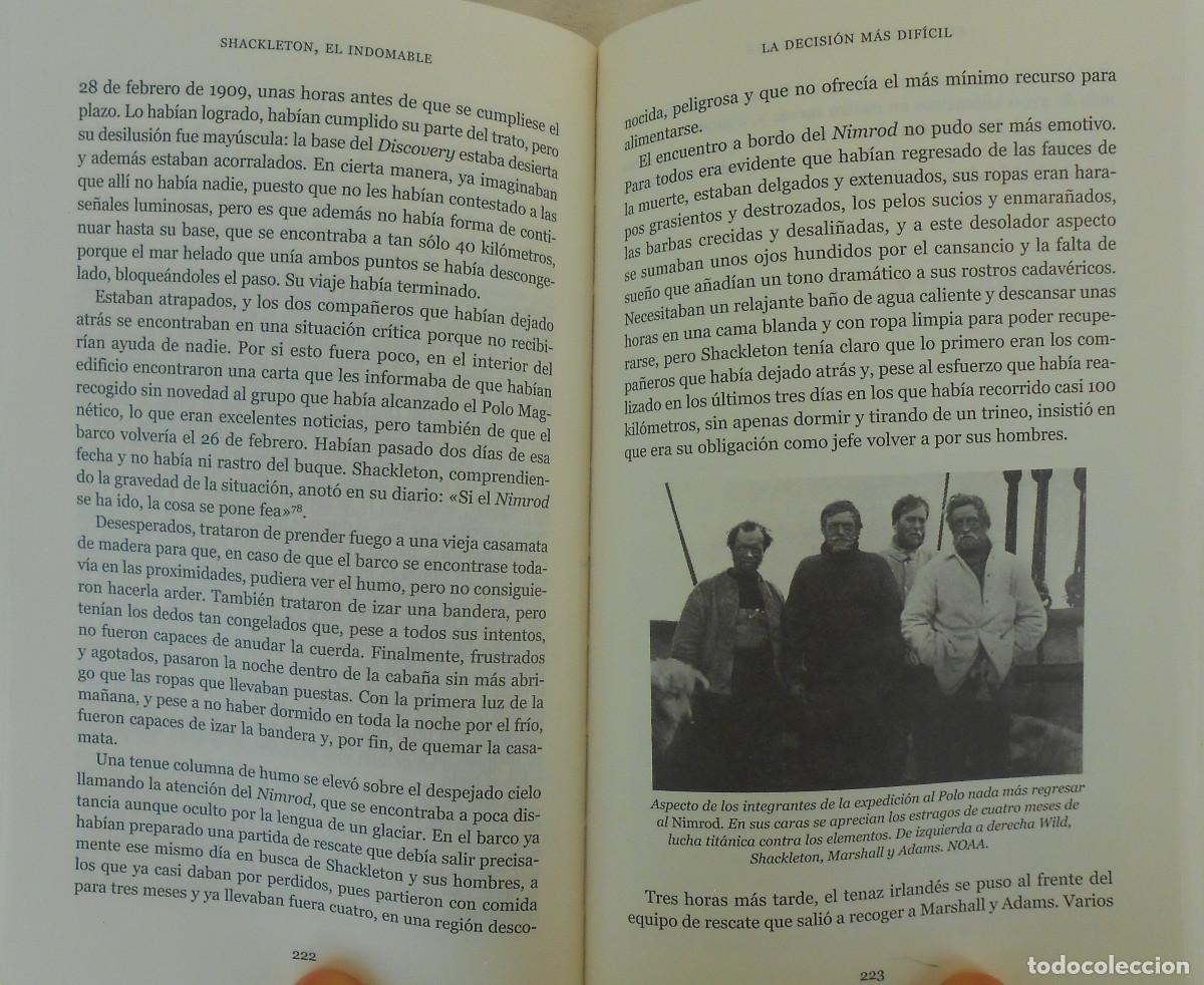 Libros de segunda mano: SHACKLETON, EL INDOMABLE - JAVIER CACHO EDITORIAL FORCOLA - Foto 5