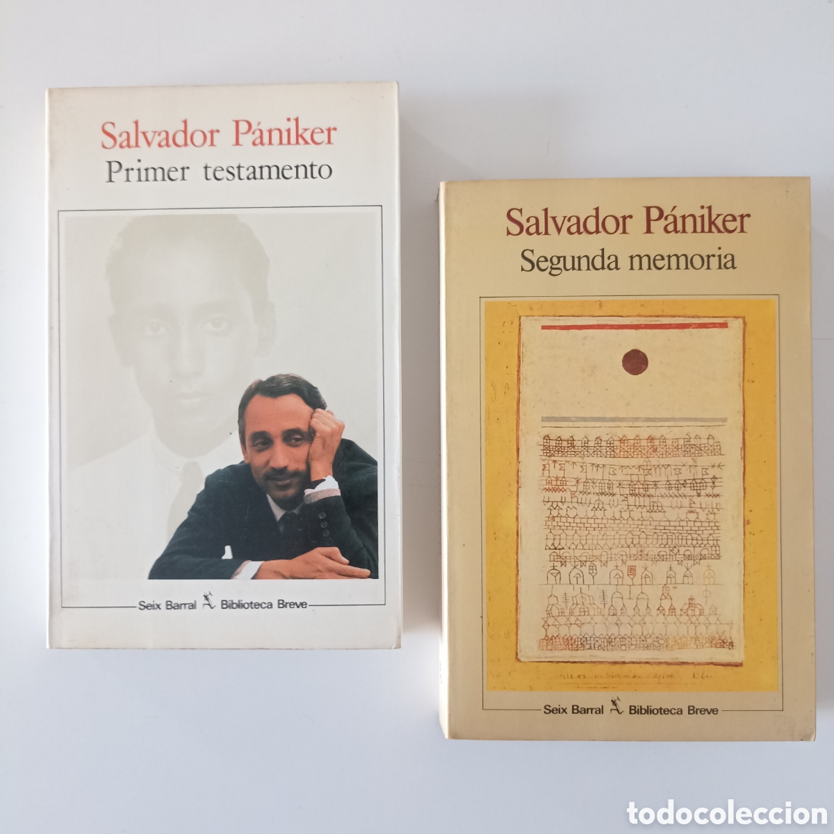 Libros de segunda mano: Lote 2 x Salvador P&aacute;niker - Primer testamento / Segunda memoria (Seix Barral, 1990-88)