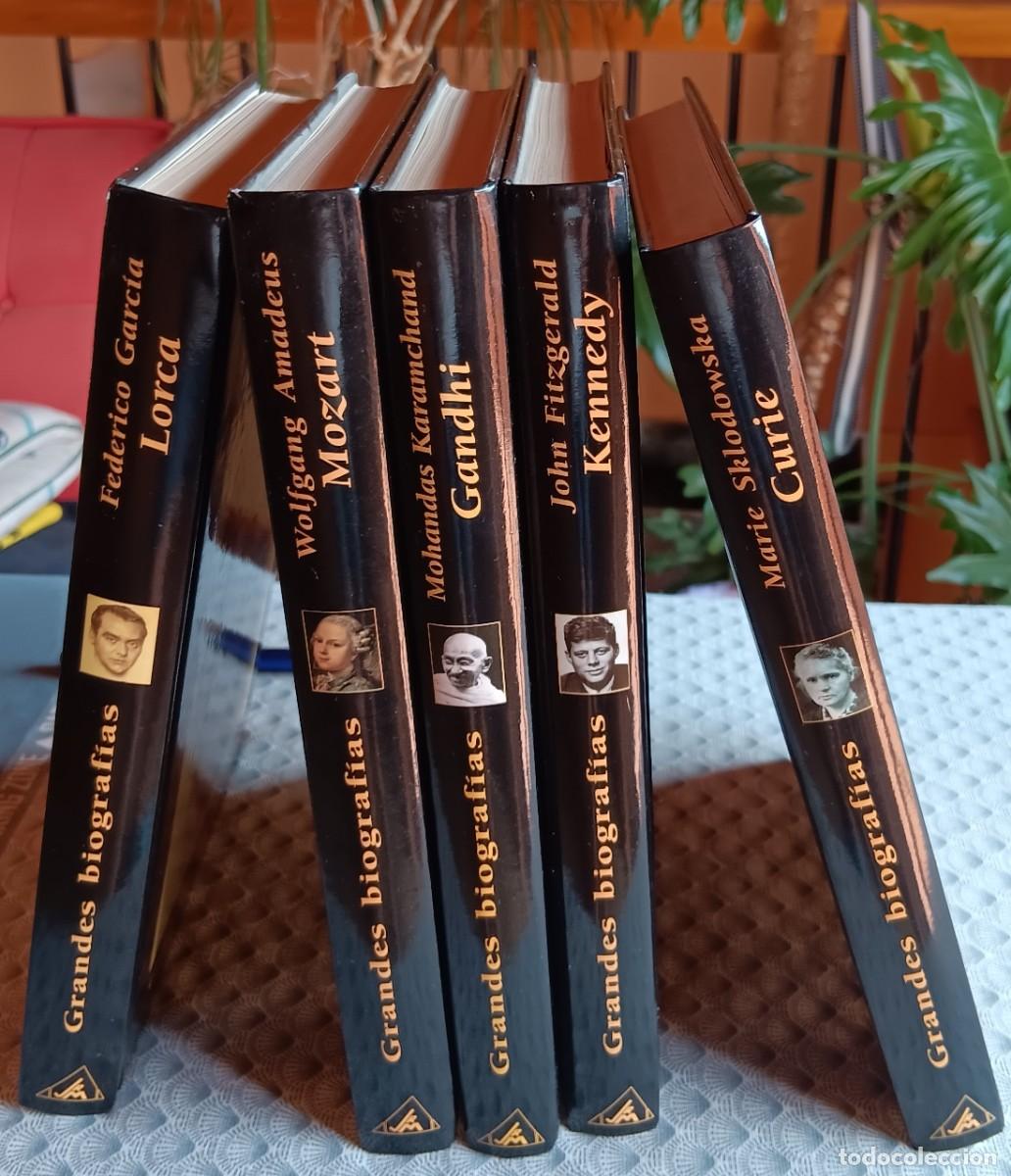 Libros de segunda mano: Colecci&oacute;n Grandes Biograf&iacute;as. Lorca, Mozart,Gandhi, Kennedy y Marie Curie.