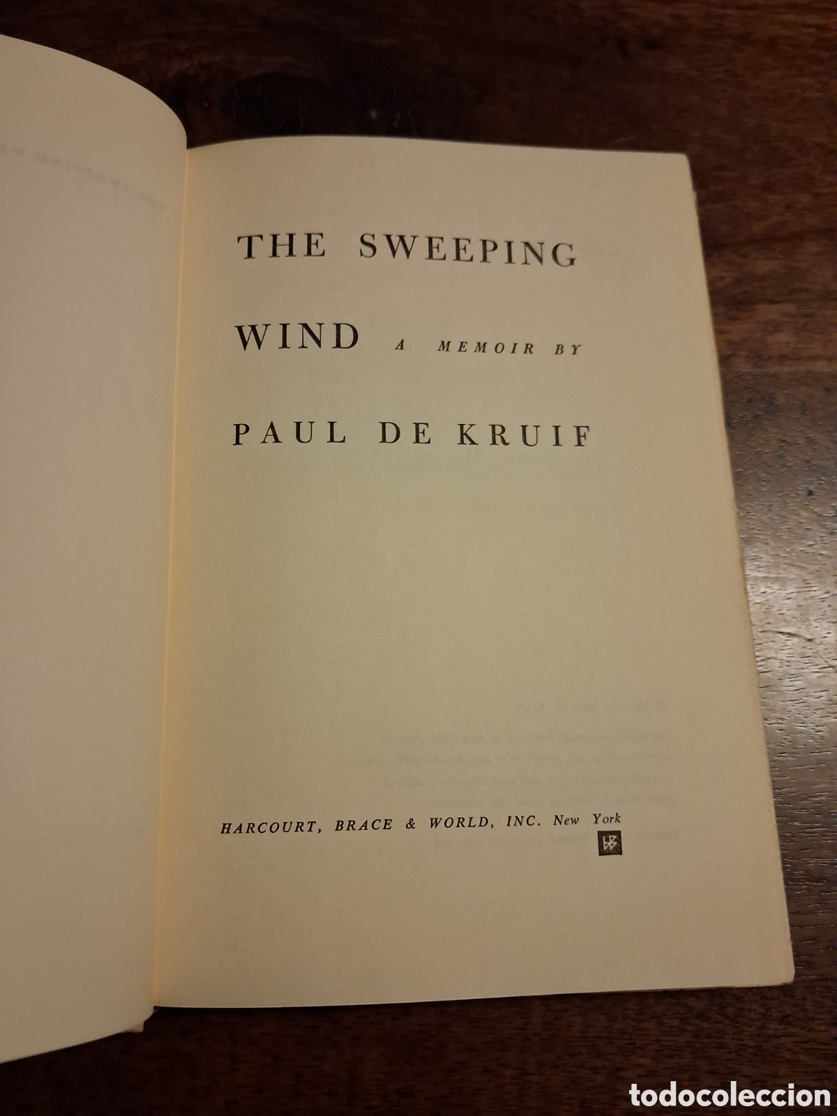 Libros de segunda mano: The Sweeping Wind, Paul De Kruif - Foto 2
