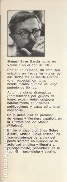 Libros de segunda mano: Sobre Alberti / Manuel Bayo - Foto 5