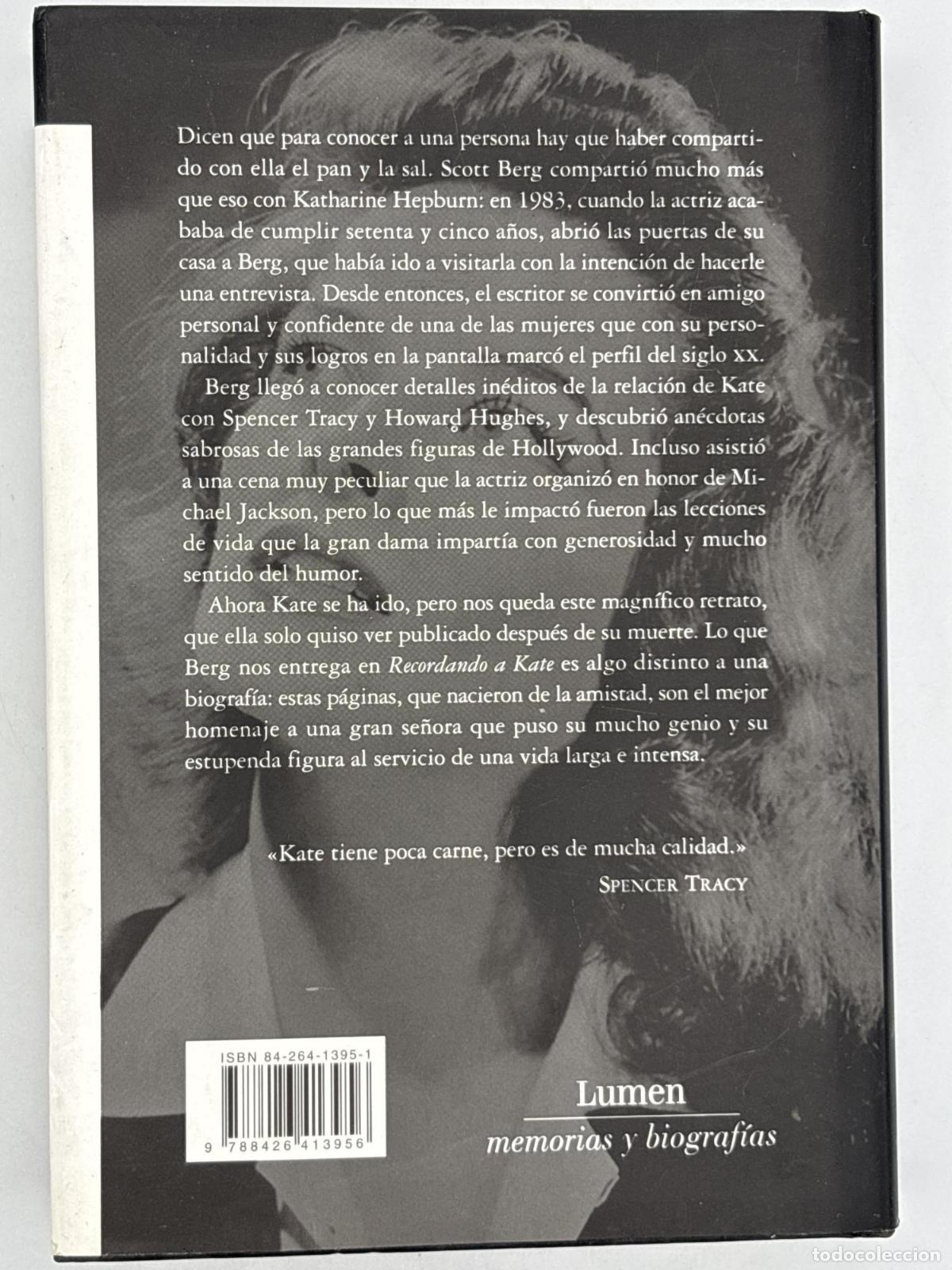 Libros de segunda mano: Recordando a kate - A. Scott Berg - Foto 2