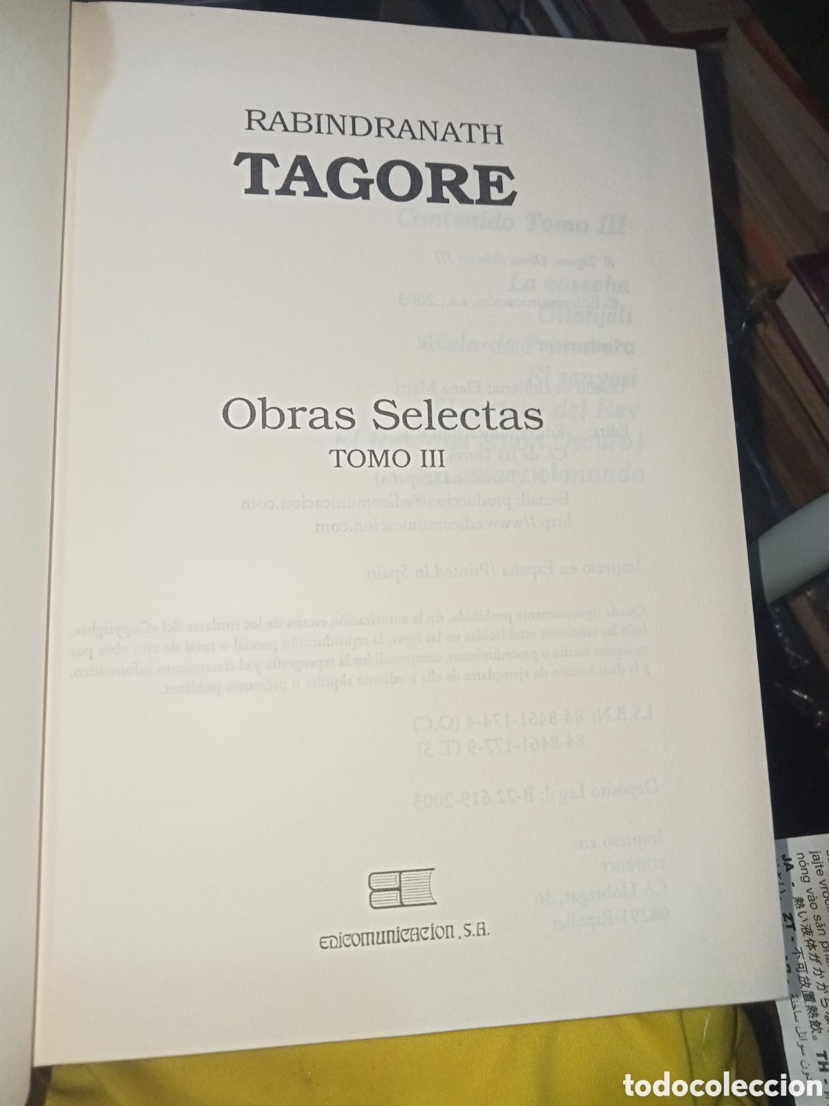 Libros de segunda mano: Rabindranath tagore obras selectas III - Foto 3
