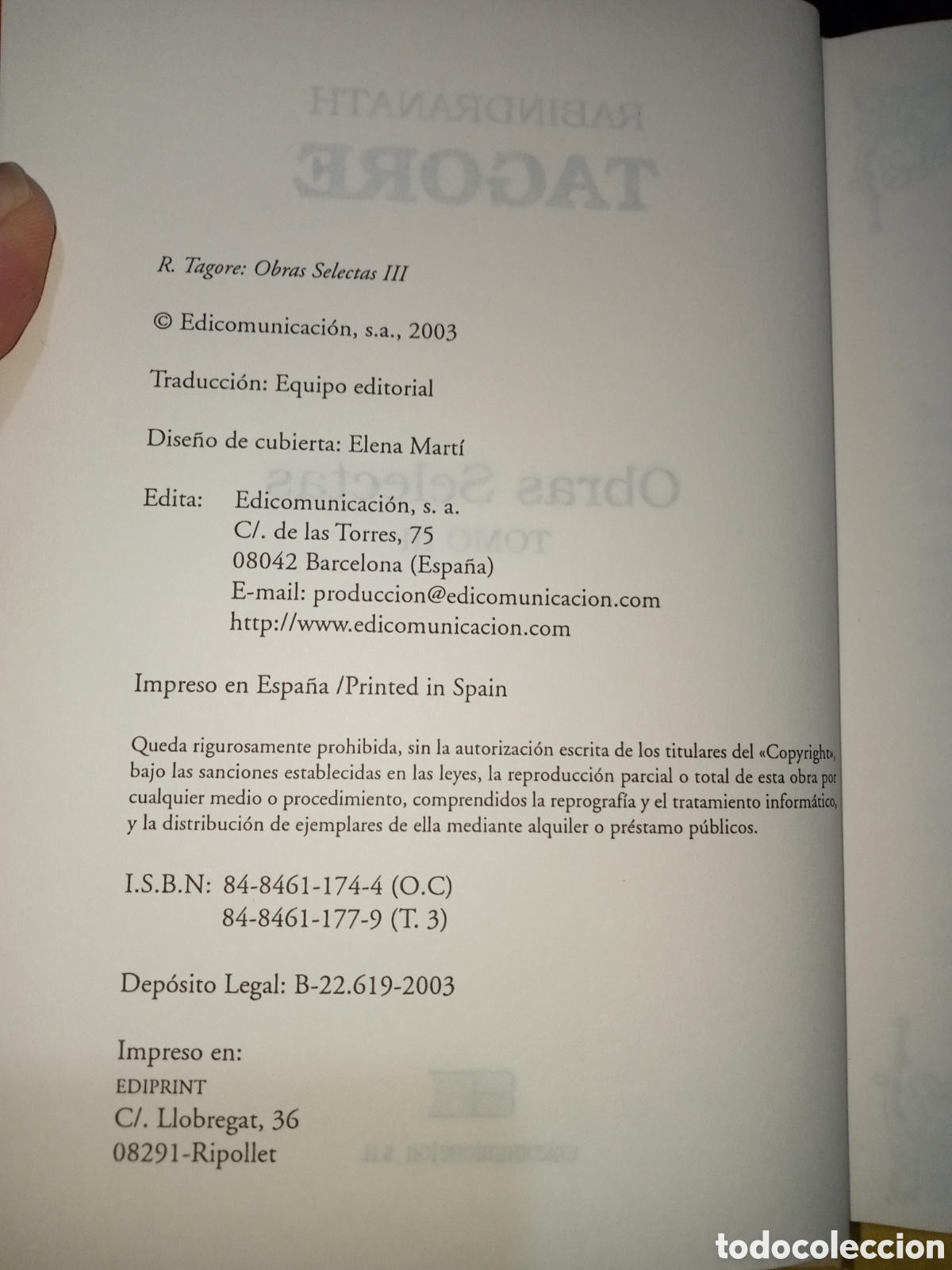 Libros de segunda mano: Rabindranath tagore obras selectas III - Foto 4