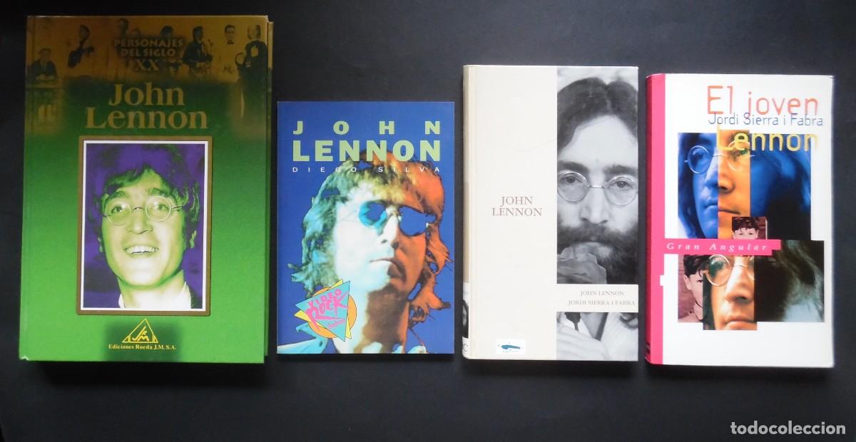 Libros de segunda mano: John Lennon 4 libros: Jordi Sierra i Fabra, Pr&oacute;logo Teddy Bautista, Personajes del siglo XX. Beatles
