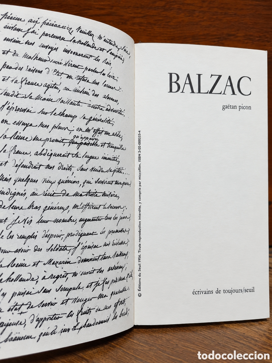 Libros de segunda mano: Ga&euml;tan Picon &mdash; Balzac &mdash; LML - Foto 2
