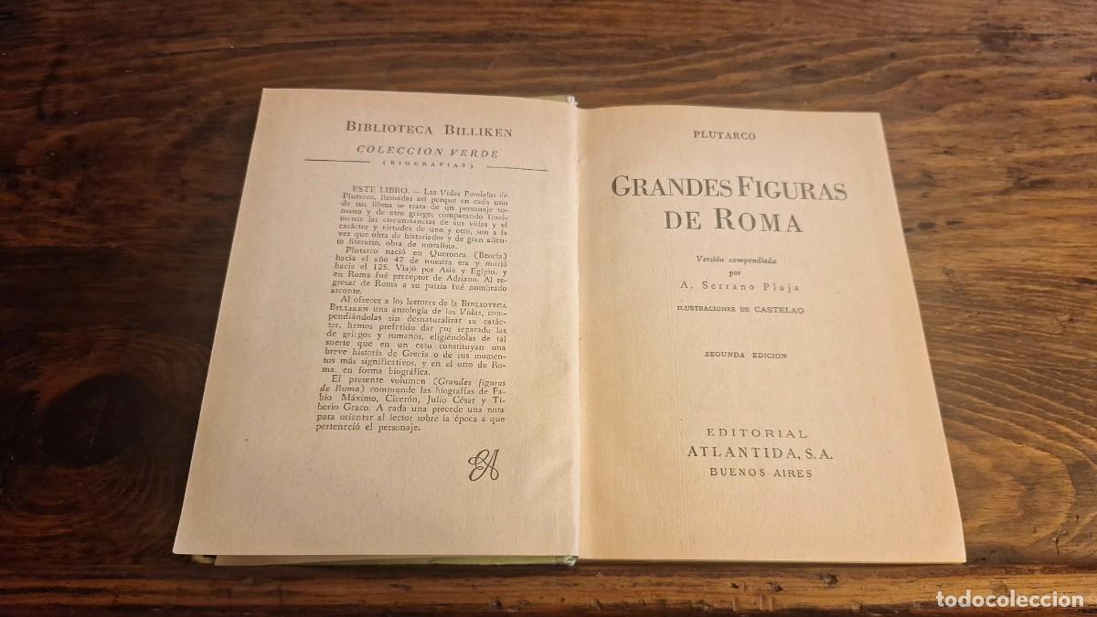 Libros de segunda mano: GRANDES FIGURAS DE ROMA. PLUTARCO. - Foto 3