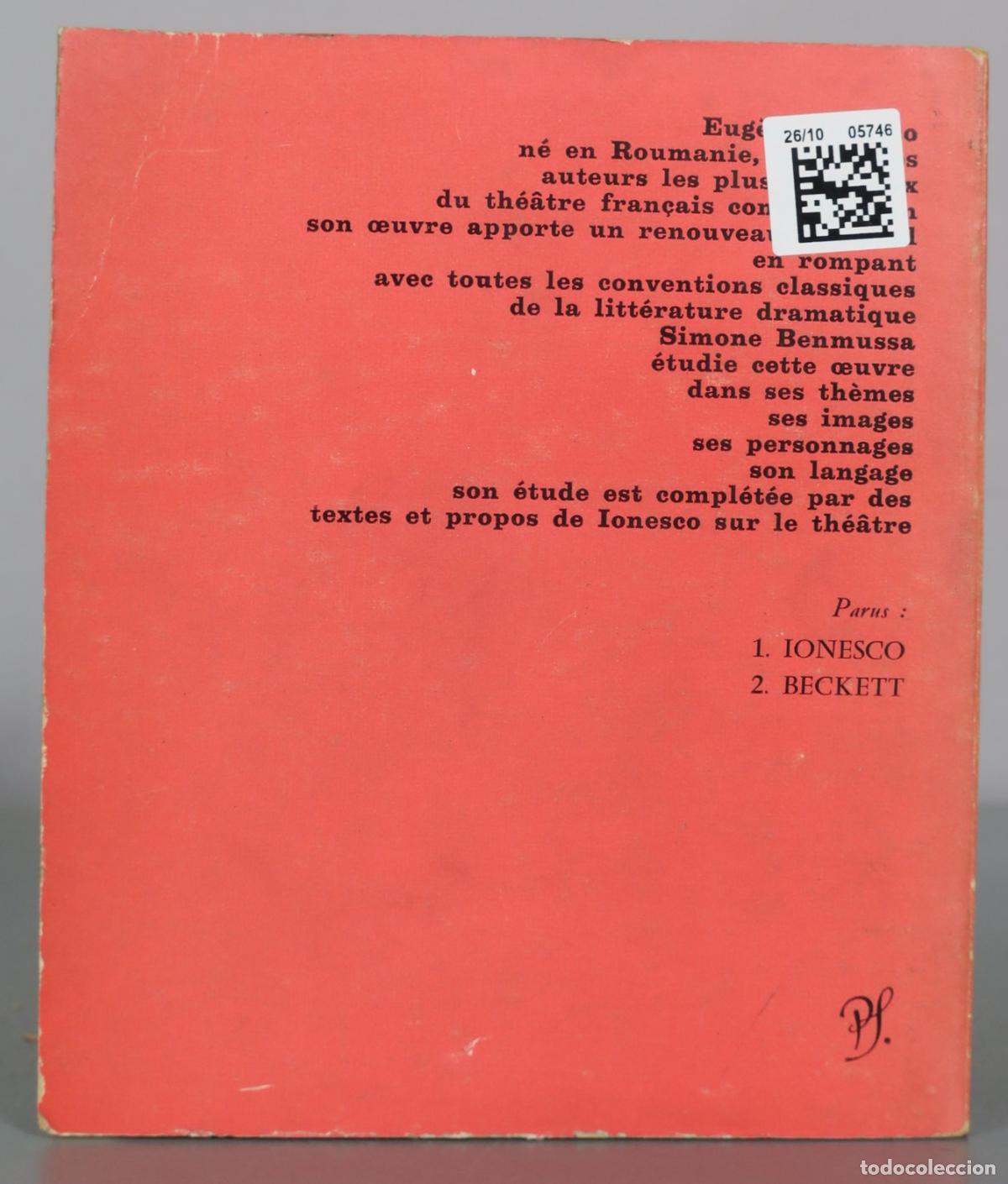 Libros de segunda mano: Ionesco - Simone Benmussa - Seghers - Foto 3