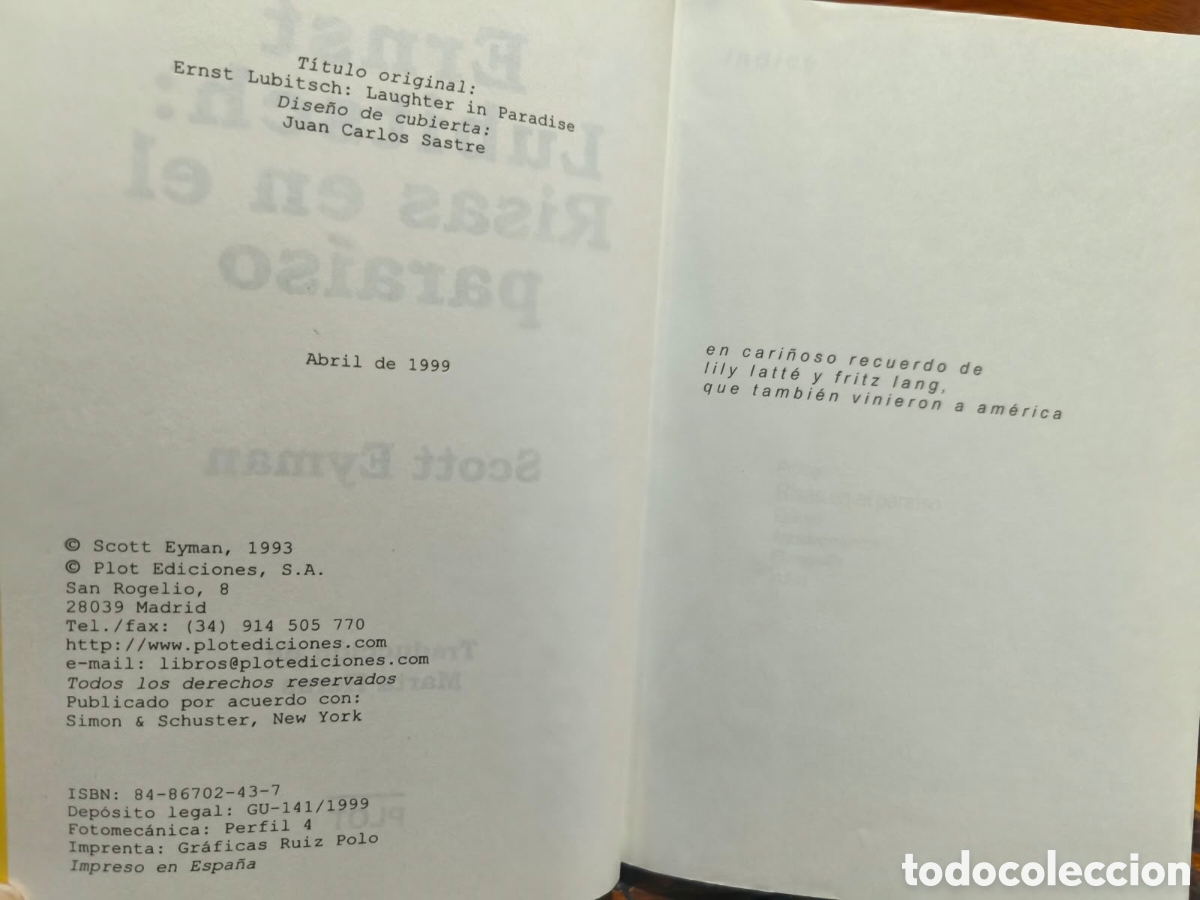 Libros de segunda mano: Scott Eyman &mdash; Ernst Lubitsch: risas en el para&iacute;so - LML - Foto 3
