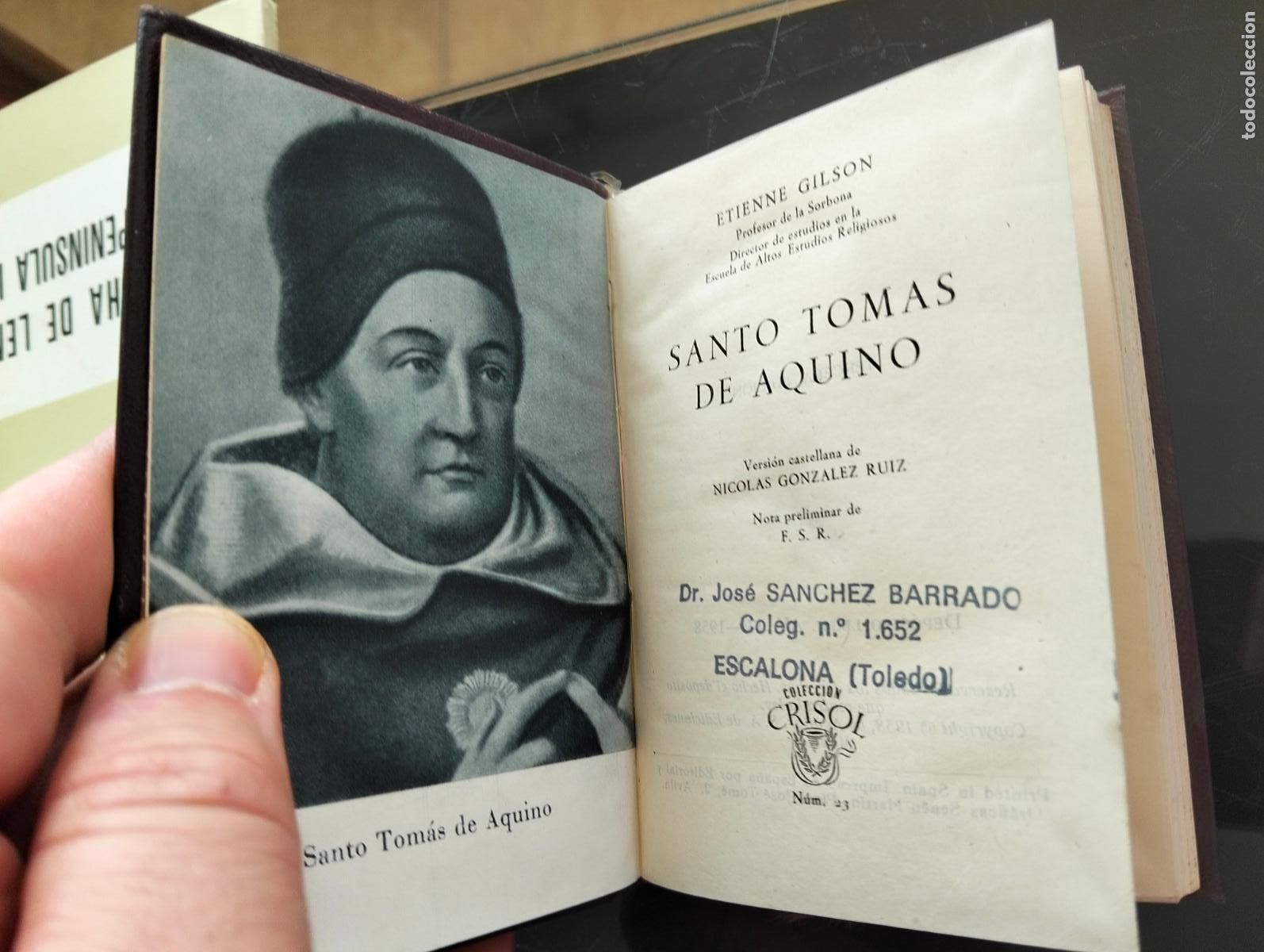 Libros de segunda mano: Biografia. Santo Tomas de Aquino, Etienne Gilson, Aguilar, 1958 VISITA MI CATALOGO