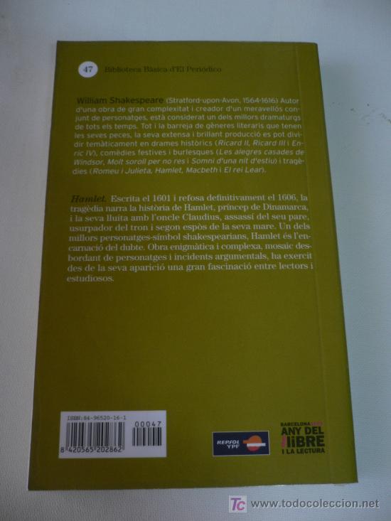 Libros de segunda mano: HAMLET DE WILLIAM SHAKESPEARE EN CATAL&Aacute;N - Foto 2
