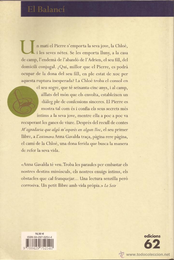 Libros de segunda mano: Lestimava de Anna Gavalda (en catal&aacute;n) - Foto 2