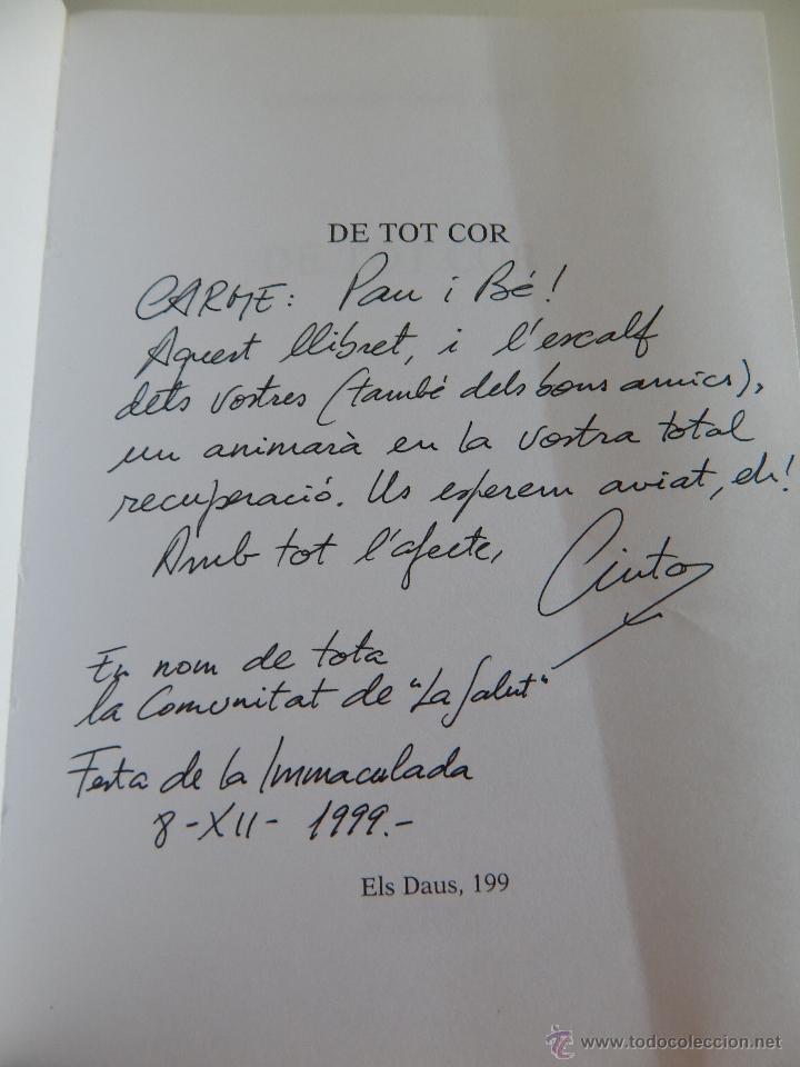 Libros de segunda mano: De tot cor - Francesc Gamissans , 1999 - Foto 3
