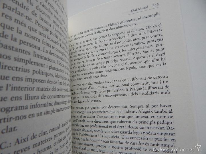 Libros de segunda mano: Qui t&eacute; ra&oacute;? El permanent debat dial&egrave;ctic en l&acute;educaci&oacute; - Jaume Sarramona 2008 - Foto 8