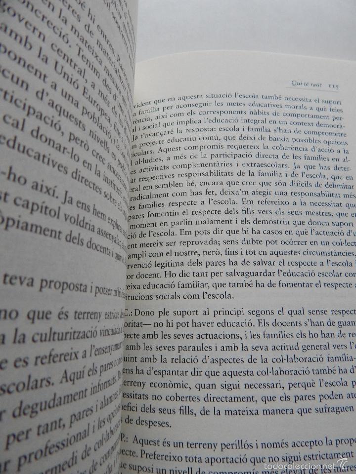 Libros de segunda mano: Qui t&eacute; ra&oacute;? El permanent debat dial&egrave;ctic en l&acute;educaci&oacute; - Jaume Sarramona 2008 - Foto 10
