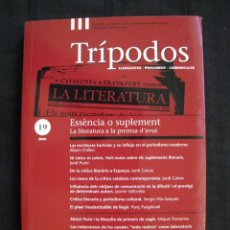 Libros de segunda mano: TRIPODOS - LLENGUATGE / PENSAMENT / COMUNICACIO - Nº 19 - AÑO 2006 - EN CATALA.