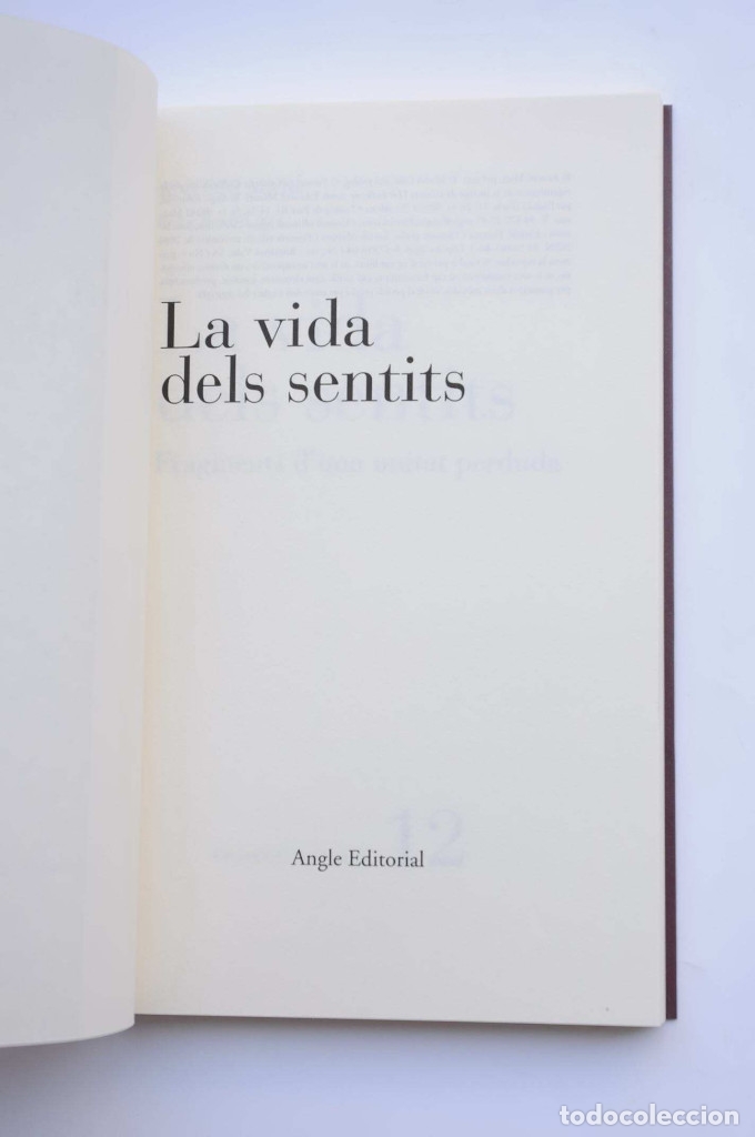 Libros de segunda mano: La vida dels sentits - MAR&Iacute;, Antoni - Foto 2