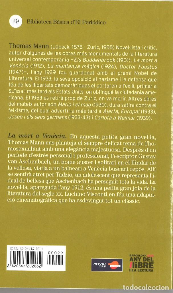 Libros de segunda mano: La mort a Ven&egrave;cia. Thomas Mann. En catal&aacute;n - Foto 2