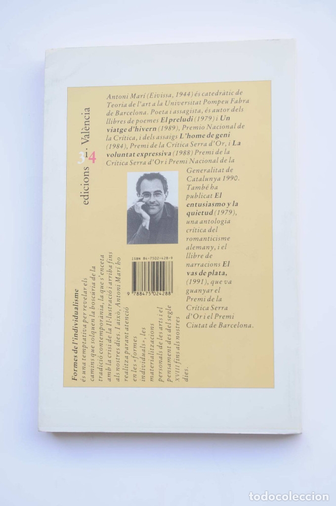 Libros de segunda mano: Formes dindividualisme - MAR&Iacute;, Antoni - Foto 3