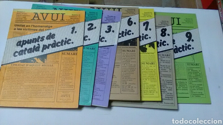 Libros de segunda mano: Apunts de catal&agrave; pr&agrave;ctic 1 .2.3. 6.7.8.9. Avui . - Foto 1
