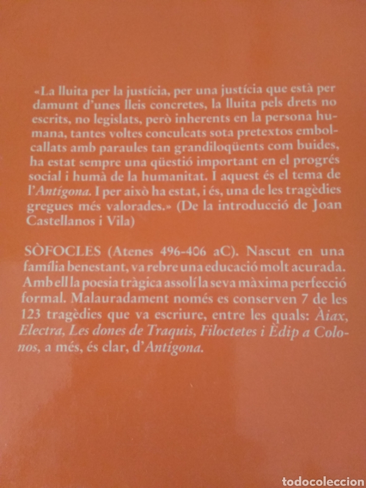 Libros de segunda mano: S&ograve;focoles. Ant&iacute;fona. Catal&aacute;n - Foto 3
