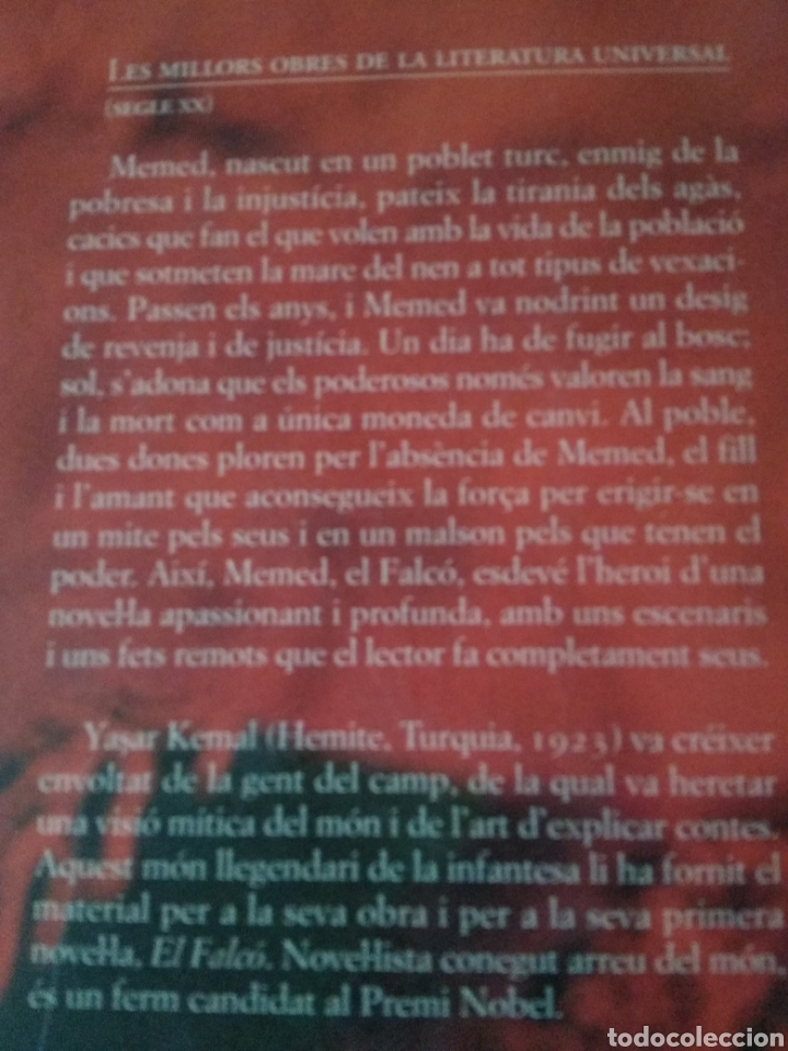 Libros de segunda mano: El Falc&oacute;n. Yasar Kemal. Catal&aacute;n - Foto 6