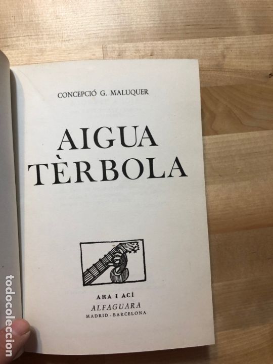 Libros de segunda mano: Aigua T&egrave;rbola - Concepcio G. Maluquer - Foto 2