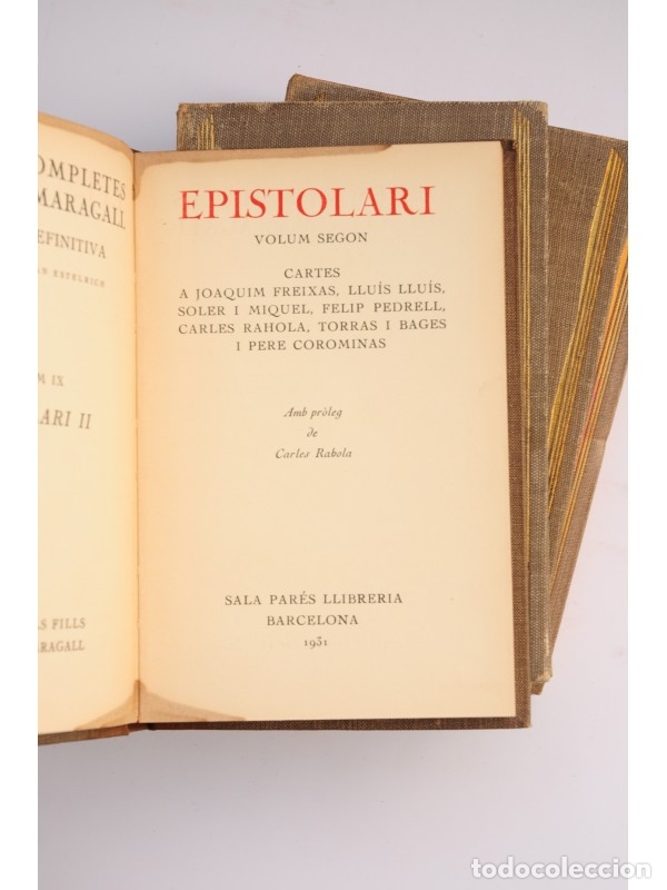 Libros de segunda mano: Epistolari - MARAGALL, Joan - Foto 5