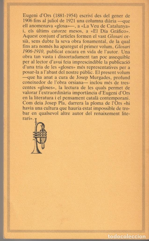 Libros de segunda mano: Glosari de Eugeni dOrs - Foto 2