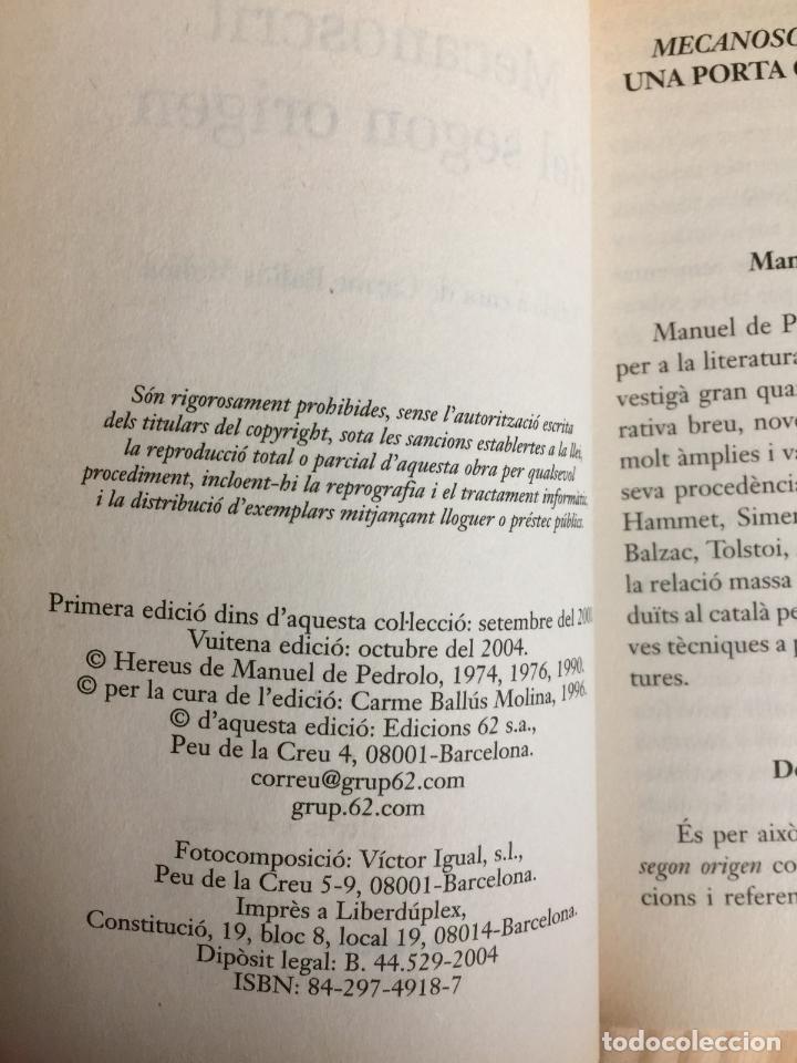Libros de segunda mano: Mecanoscrit del segon origen - Manuel de Pedrolo - Foto 2