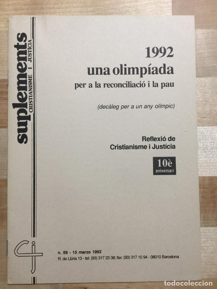 Libros de segunda mano: Suplements. CRISTIANISME I JUST&Iacute;CIA. - Foto 1