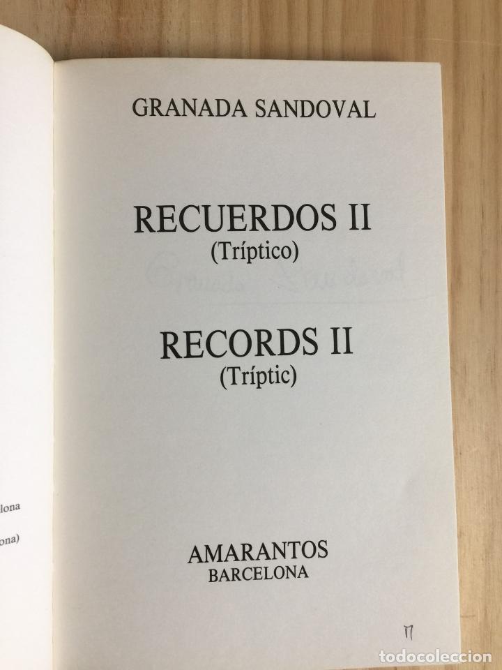 Libros de segunda mano: Recuerdos 2 / Records 2 - Granada Sandoval - Foto 1