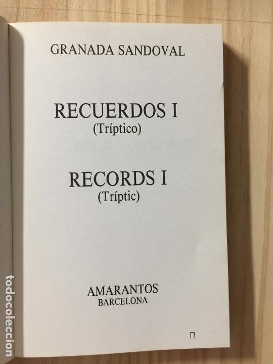 Libros de segunda mano: Recuerdos 1 / Records 1 - Granda Sandoval - Foto 2