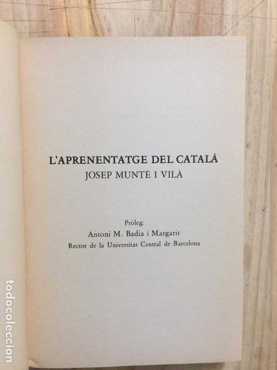 Libros de segunda mano: Laprenentatge del Catal&agrave;. Gram&agrave;tica B&agrave;sica - Josep Munt&eacute; - Foto 4