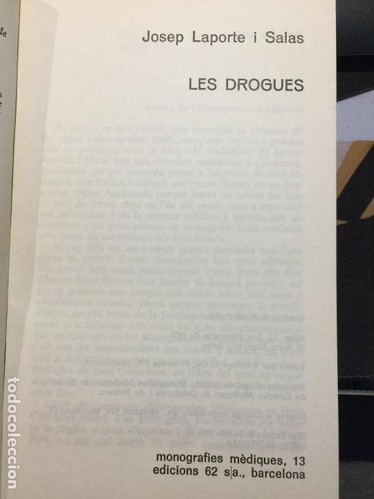 Libros de segunda mano: Les drogues - Josep Laporte i Salas - Foto 2