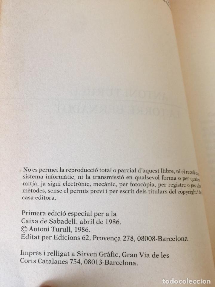 Libros de segunda mano: La torre bernadot - Antoni Turull - Foto 3