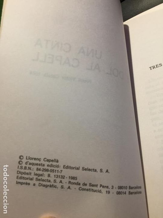 Libros de segunda mano: Una cinta de dol al capell - Lloren&ccedil; Capell&agrave; - Foto 5