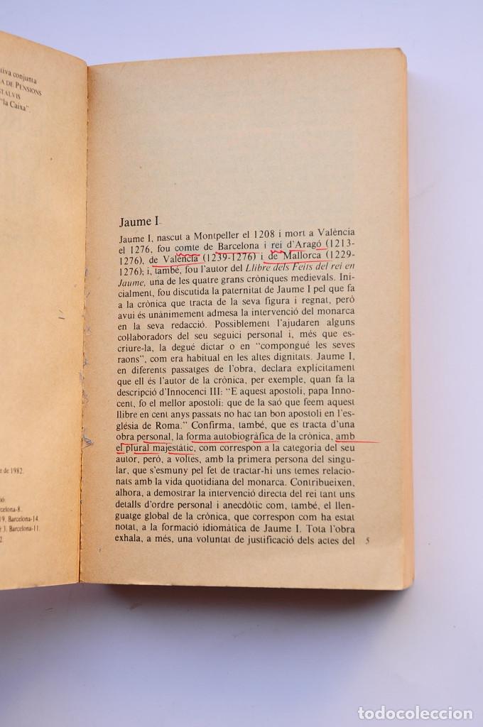 Libros de segunda mano: Cr&ograve;nica o llibre dels feits - JAUME I - Foto 4
