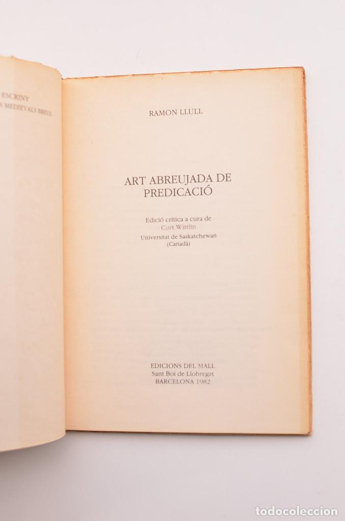 Libros de segunda mano: Art abreujada de predicaci&oacute; - LLULL, Ramon - Foto 2