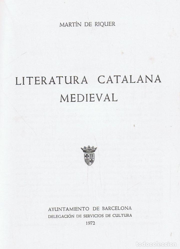 Libros de segunda mano: LITERATURA CATALANA MEDIEVAL - Foto 1