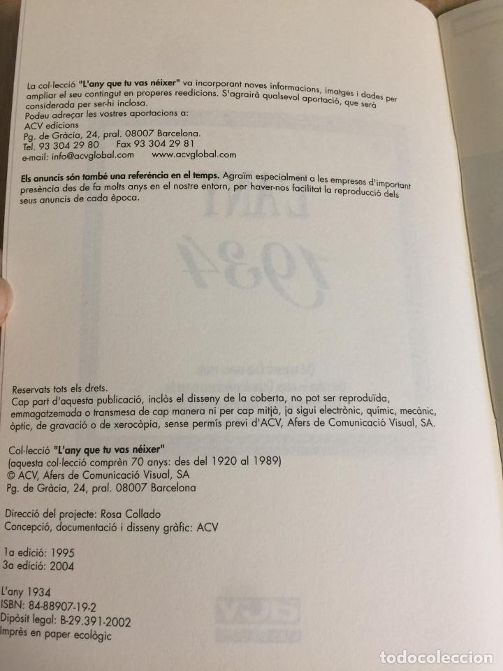 Libros de segunda mano: 1934 lany que tu vas n&eacute;ixer - Foto 4