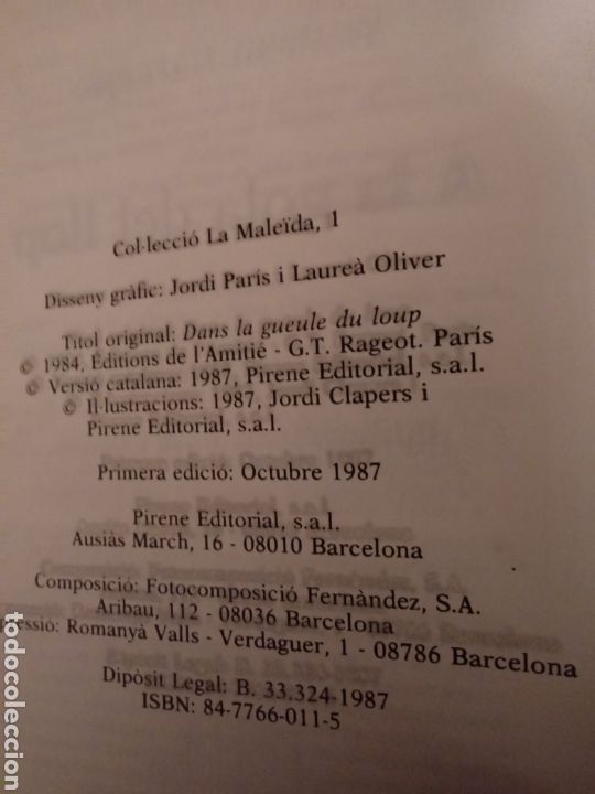 Libros de segunda mano: A la gola del Llop de Boileau Narcejac. - Foto 2