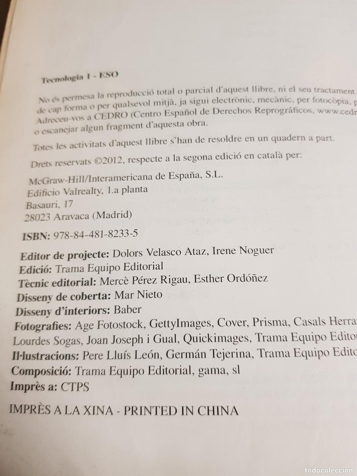 Libros de segunda mano: Tecnologia 1 - VVAA - Foto 3