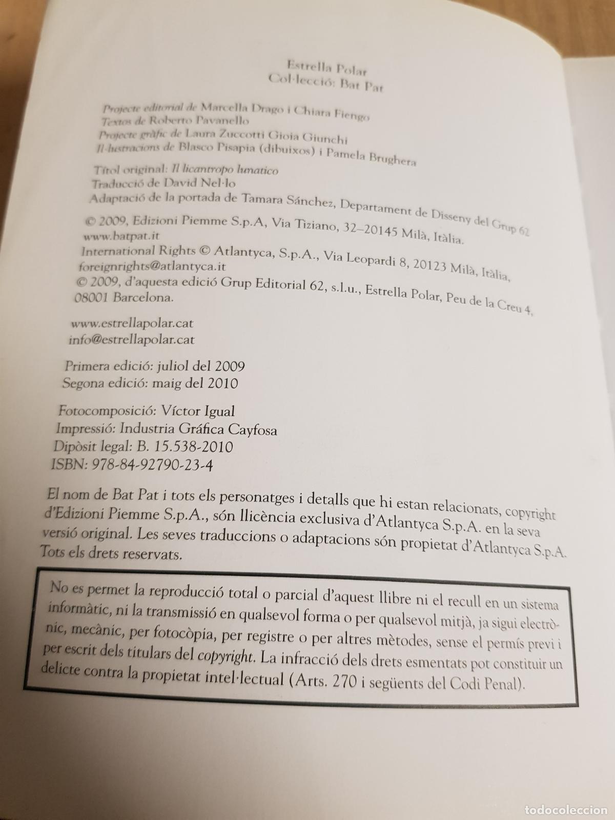 Libros de segunda mano: Bat Pat. El llun&agrave;tic home llop - Roberto Pavanello - Foto 3
