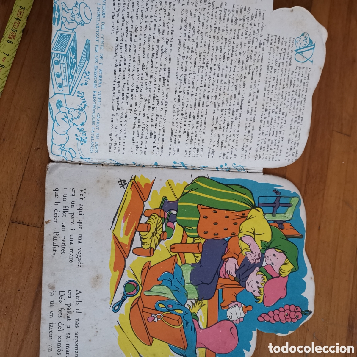 Libros de segunda mano: Libro en catal&aacute;n En Patufet a la panxa del bou. De 1960 - Foto 4