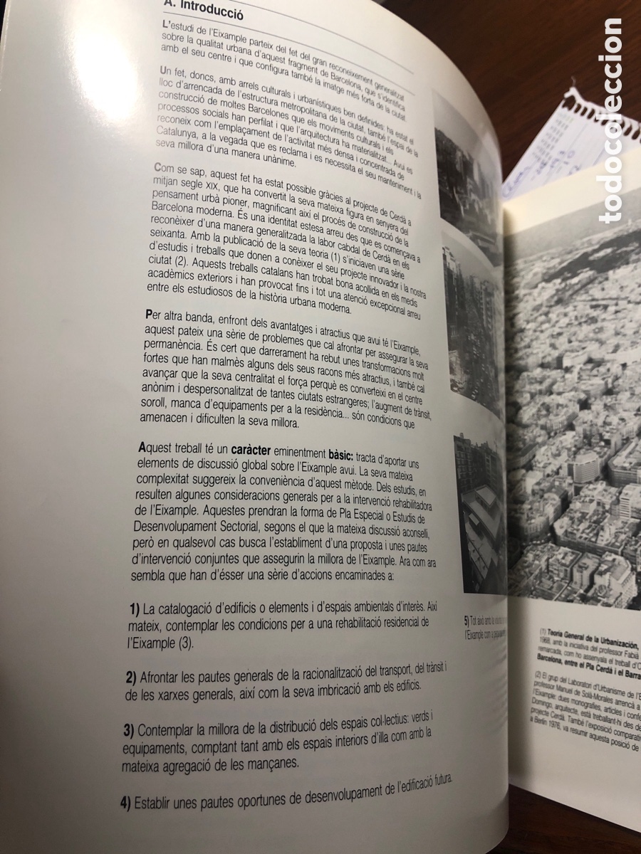 Libros de segunda mano: LIBRO ESTUDI DE L&rsquo;EIXAMPLE AJUNTAMENT DE BARCELONA &Aacute;REA D&rsquo;URBANISME - Foto 3