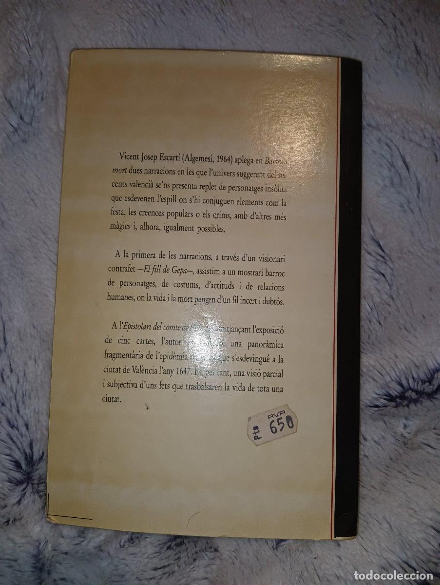 Libros de segunda mano: Barroca mort Vicent Josep Escart&iacute; - Foto 2